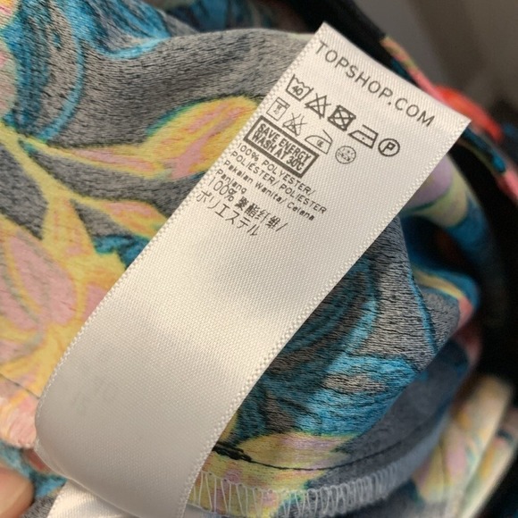 Topshop Floral Flare Pants - bold bohemian size 8 medium - Picture 7 of 7